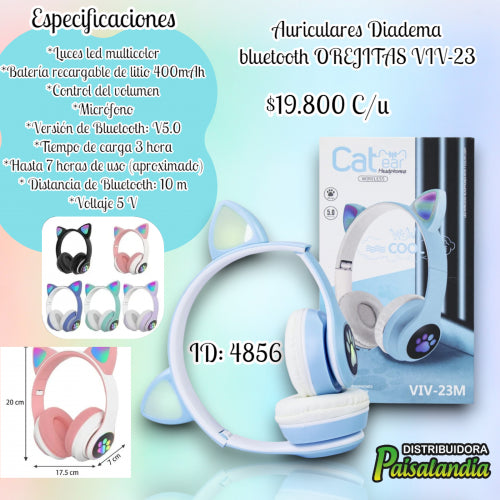Diadema bluetooth OREJITAS VIV-23 (UND)
