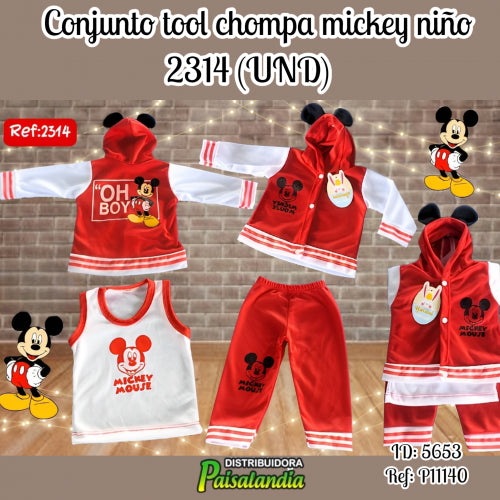 conjunto tool chompa mickey niño 2314 (UND)