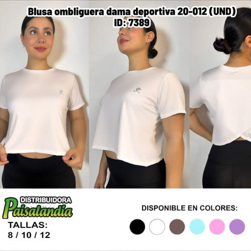 Blusa ombliguera dama deportiva 20-012 (UND)