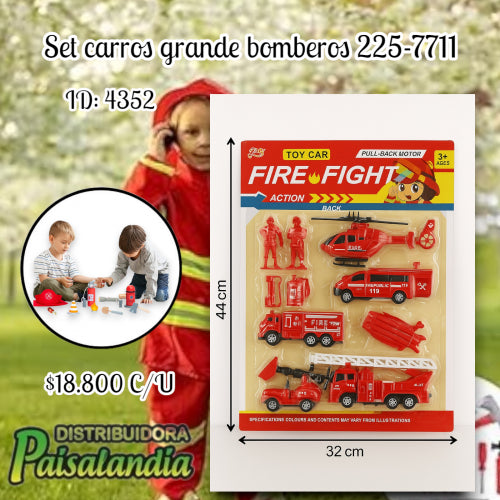 Set carros grande bomberos 225-7711 (UND)