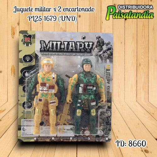 Juguete militar x 2 encartonado PL25-1679 (UND)