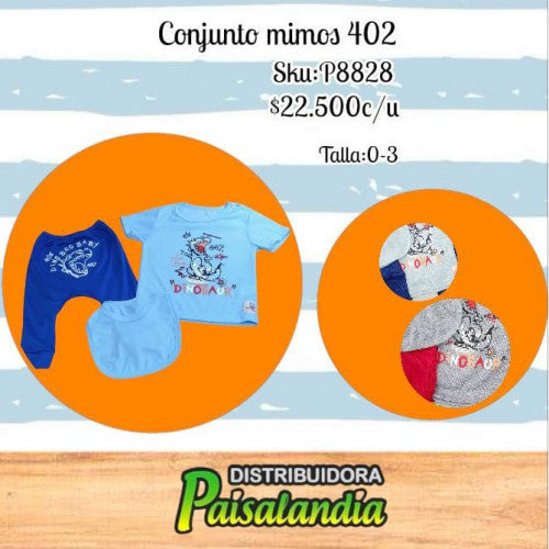 Conjunto Bebé Mimos tres meses ref. 402 (UND)