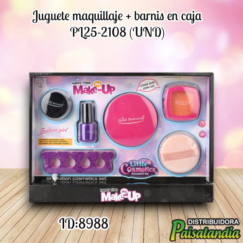 Juguete maquillaje + barnis en caja PL25-2108 (UND)