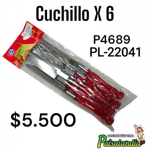 Cuchillo x6 PL-22041