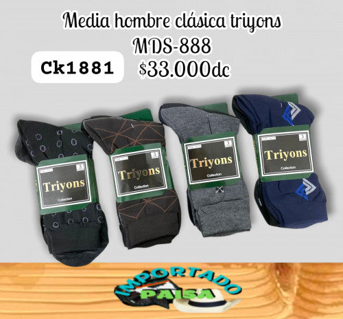 Media hombre clasica Triyons MDS-888