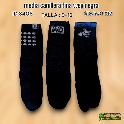 media canillera fina wey negra (DC)