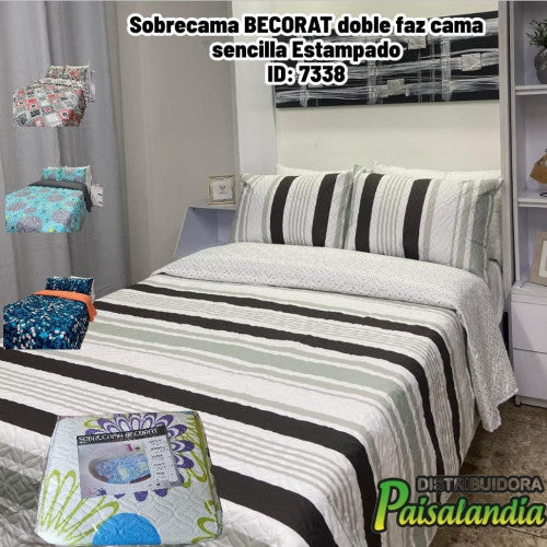 Sobrecama SION BECORAT doble faz cama sencilla Estampado