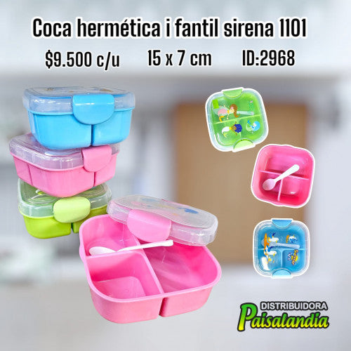 Coca hermética infantil sirena 1101 (UND)