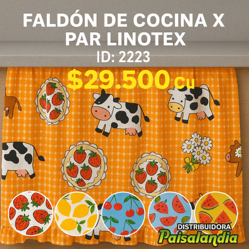 Faldón de cocina x2 estampados surtidos (UND)