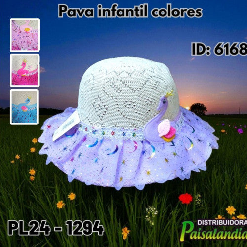 Pava infantil colores PL24-1294 22x20 cm (UND)