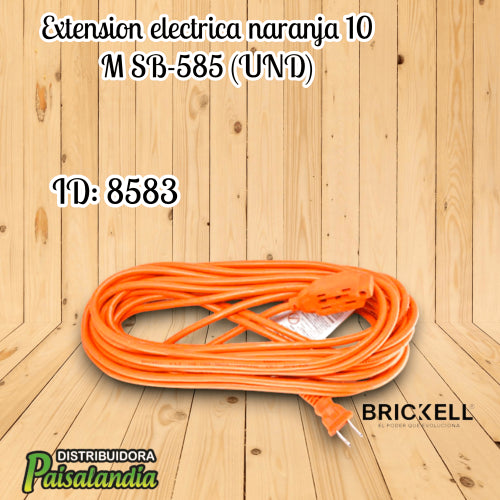 Extension electrica naranja 10 M SB-585 (UND)