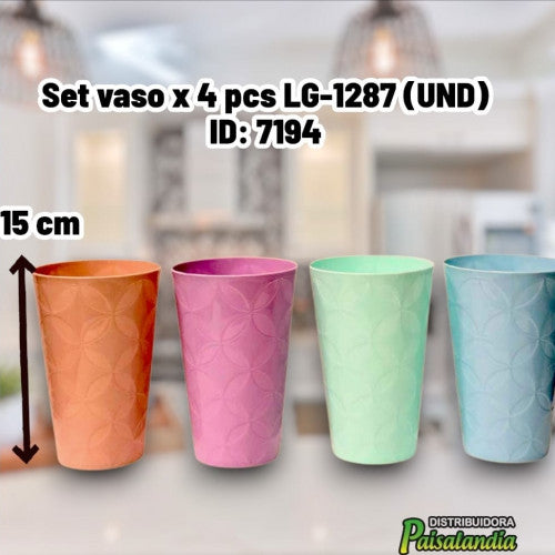Set vaso x 4 pcs LG-1287 (UND)