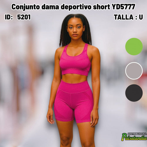 Conjunto dama deportivo short YD5777 (UND)