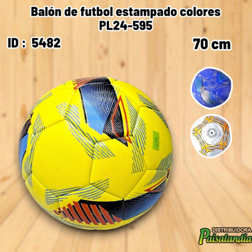 Balón de futbol estampado colores PL24-595 (UND)