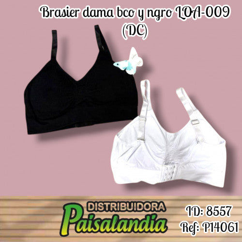 Brasier dama bco y ngro LOA-009 (DC)