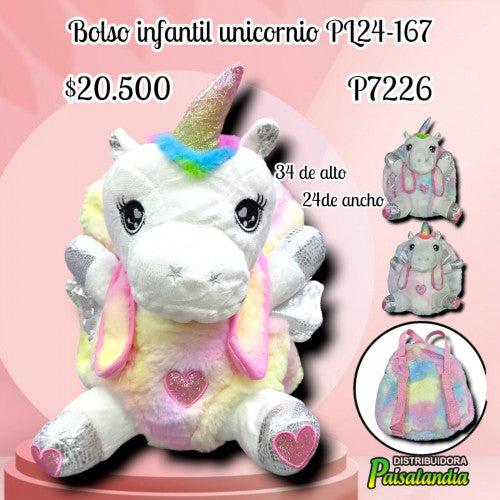 Bolso infantil unicornio PL24-167