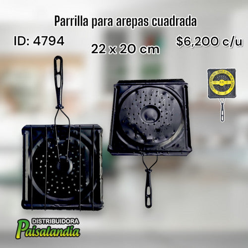 Parrilla para arepas cuadrada (UND)