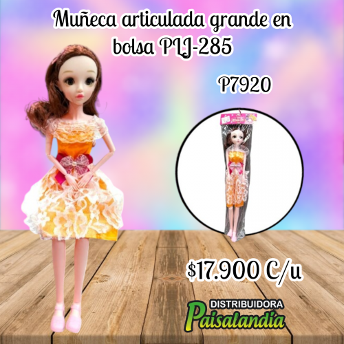 Muñeca articulada grande en bolsa PLJ-285 (UND)