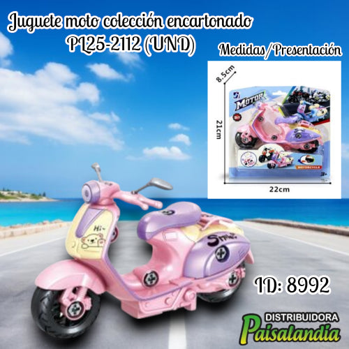 Juguete moto colección encartonado PL25-2112 (UND)