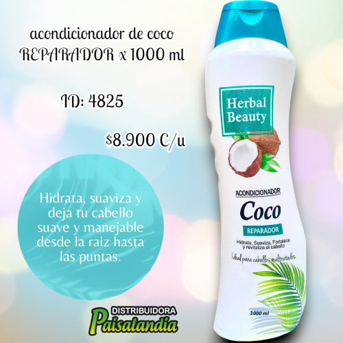 Acondicionador de coco REPARADOR x 1000 ml (UND)