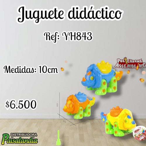 Juguete didáctico dinosaurio YH843 (UND)
