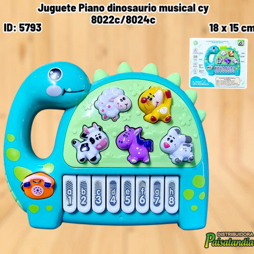 Juguete Piano dinosaurio musical cy 8022c/8024c (UND)