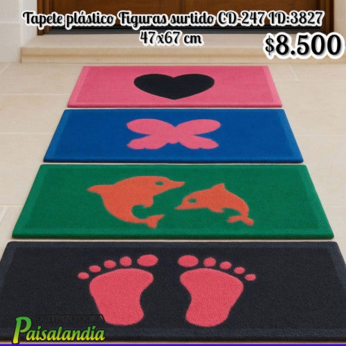 Tapete plástico figuras surtidas CD-247 (UND)