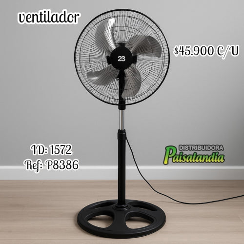 Ventilador grande de piso negro (UND)