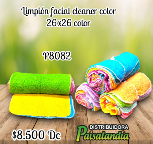 Limpión facial cleaner color 26x26 color