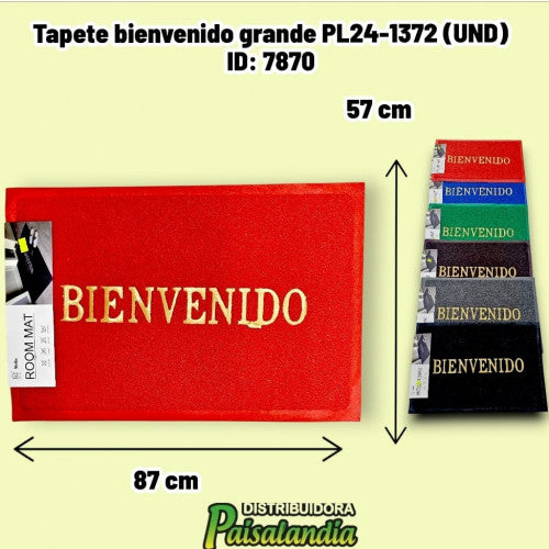 Tapete bienvenido grande PL24-1372 (UND)