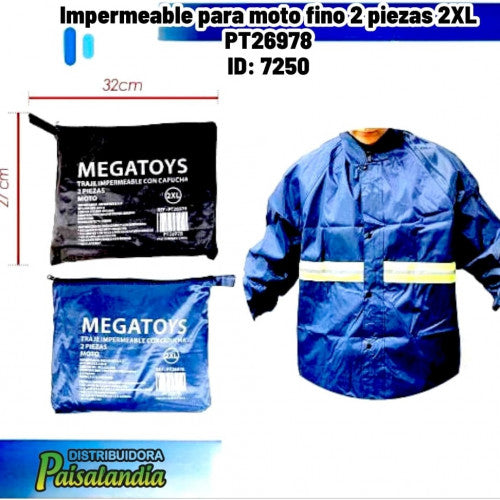 Impertmeable para moto fino 2 piezas 2XL PT26978