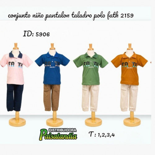 conjunto niño pantalon taladro polo fath 2159 (UND)