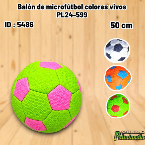 Balón de microfútbol colores vivos PL24-599 (UND)