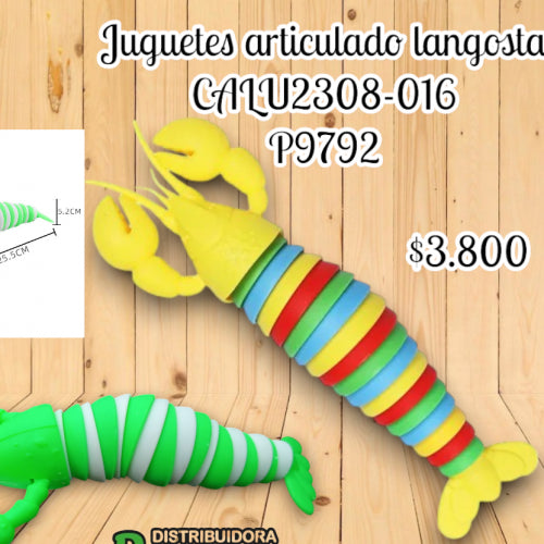 Juguete articulado langosta calu2308-016 (UND)