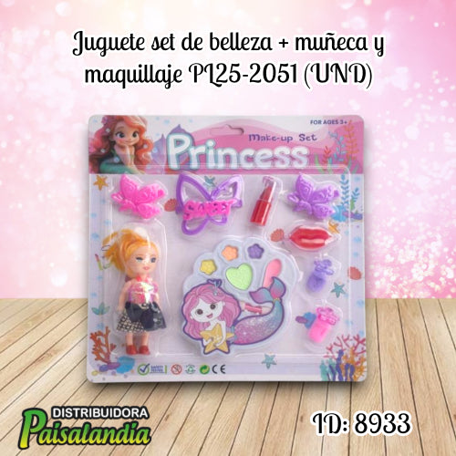 Juguete set de belleza + muñeca y maquillaje PL25-2051 (UND)