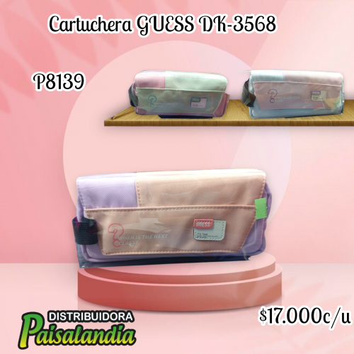 Cartuchera colores surtidos Guess DK-3568 (UND)