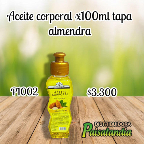 Aceite corporal x100 ml tapa almendra (UND)