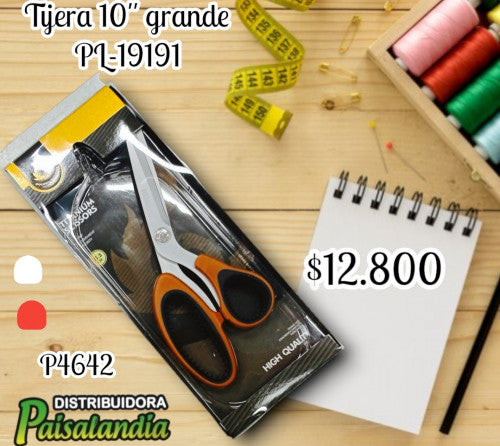 Tijera 10" grande encartonada PL-19191 (UND)