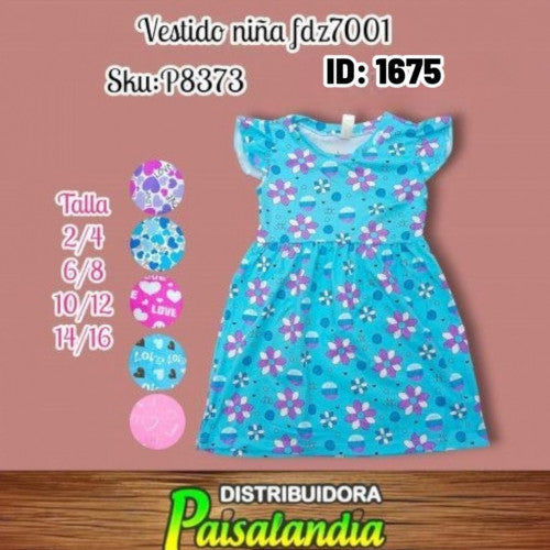 Vestido de niña fdz7001 (UND)