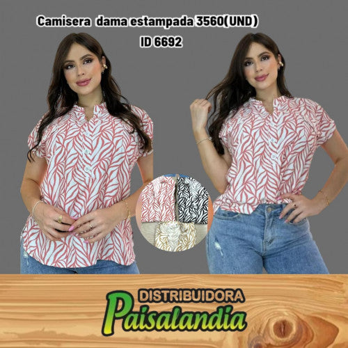 Camisera dama estampada 3560 (UND)