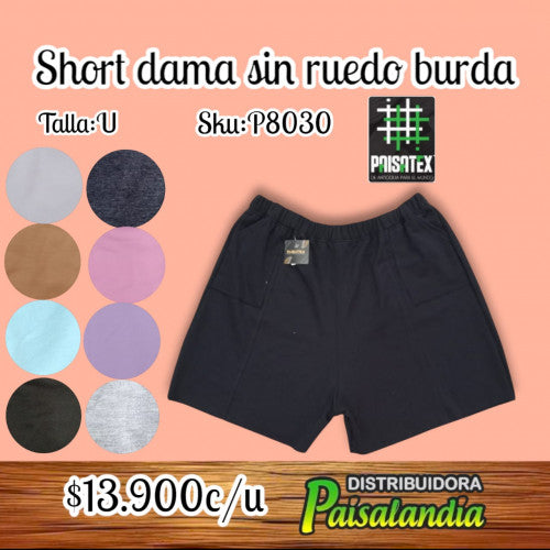 Short dama sin ruedo paisatex