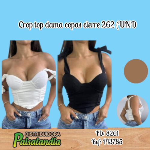Crop top dama copas cierre 262 (UND