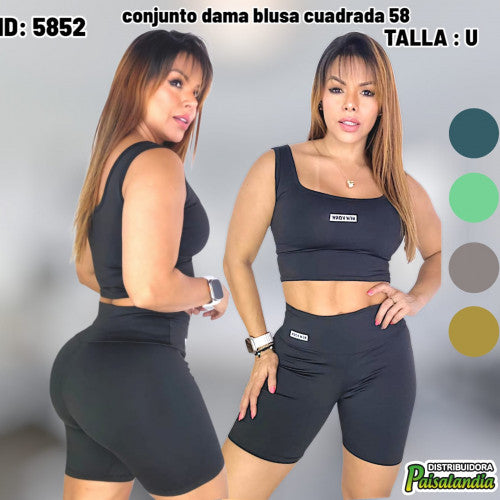 Conjunto dama blusa cuadrada 58 (UND)