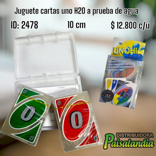 Juguete Cartas Uno H2O a prueba de agua LILY2307-52 (UND)