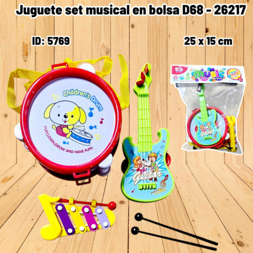 Juguete set musical en bolsa D68 - 26217 (UND)