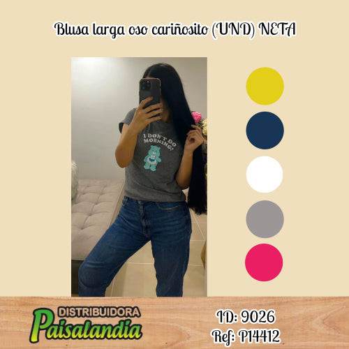 Blusa larga oso cariñosito (UND) NETA