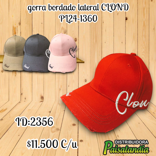 Gorra bordado lateral CLOND (UND)