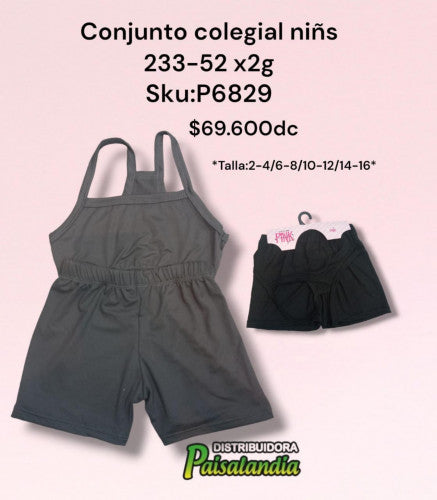 Conjunto Colegial Niña 233-52-x2g