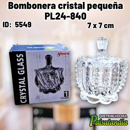 Bombonera cristal pequeña PL24-840 (UND)