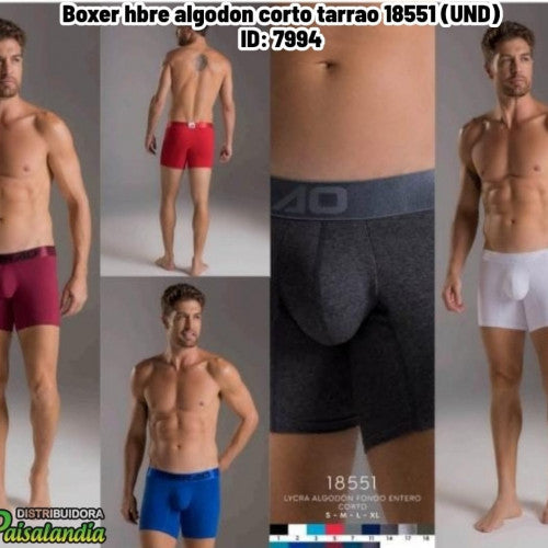Boxer hbre algodon corto tarrao 18551 (UND)
